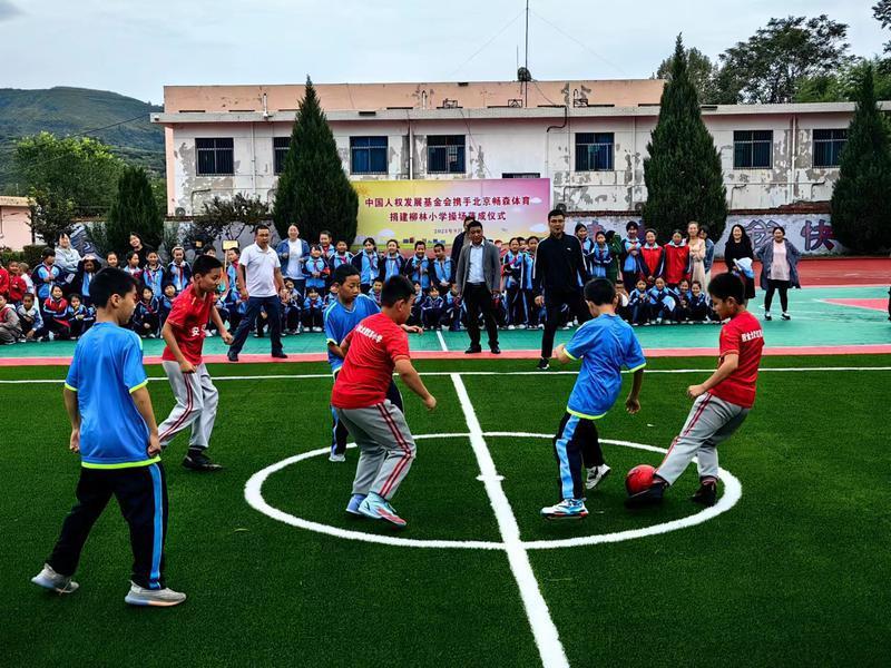 朱鹮村落的104个娃娃有了“爱心操场”